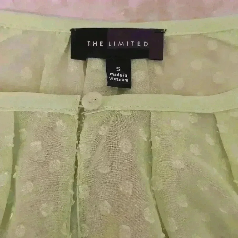 The‎ Limited Polka Dot Sheer Shirt Green/Mint Black - Picture 2 of 5